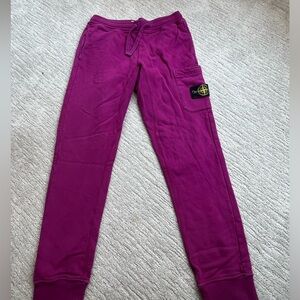 Stone island mens sweatpants size medium magenta/purple
